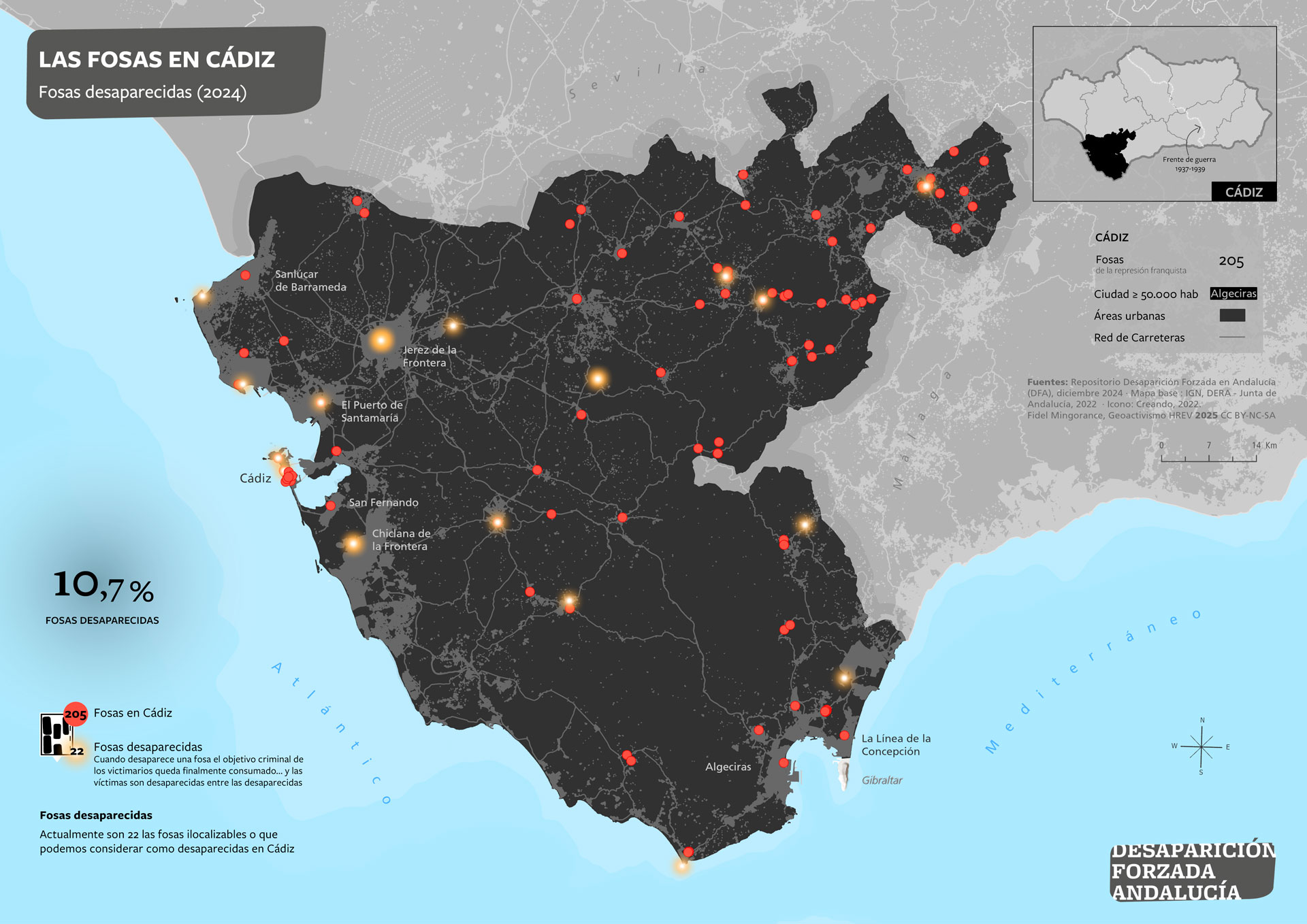 Fosas desaparecidas en Cádiz